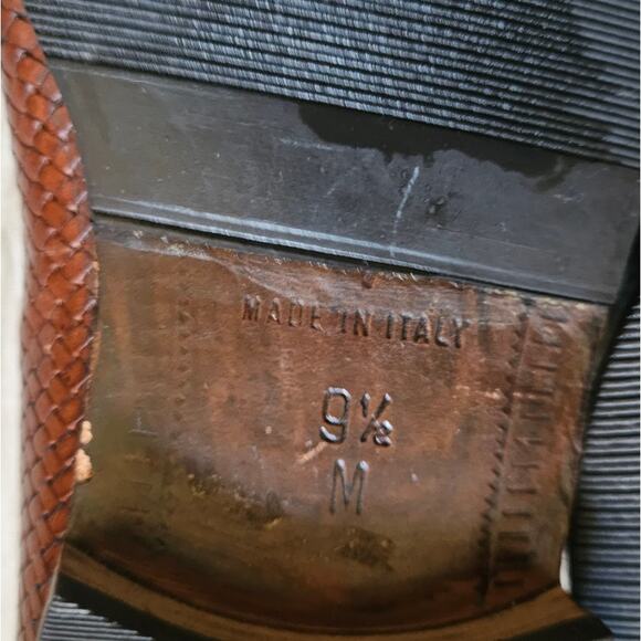 Bostonian Florentine Woven Leather Tassel Loafers Made in Italy Brown Size 9.5M main image 7